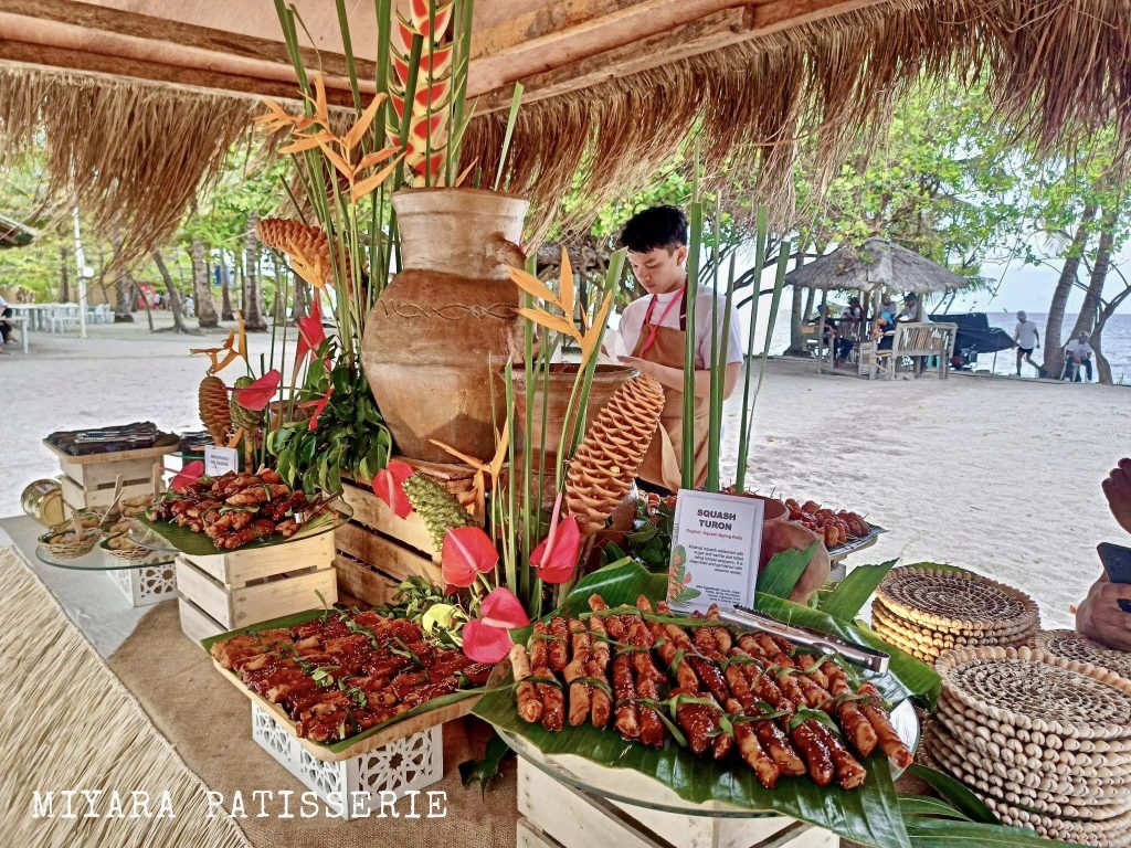 Local delicacies served to foreign guests who visited Kalanggaman ...